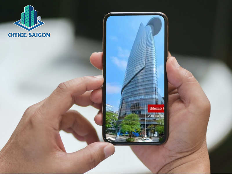 Trai nghiệm trên điện thoại khi xem Office VR360˚ của tòa nhà,
