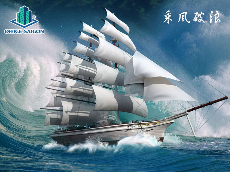 Mẫu tranh phong thủy Thuận buồm xuôi gió